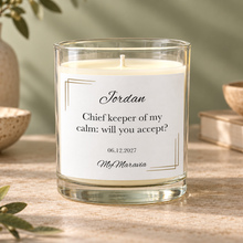 Maid of Honor Proposal Candle