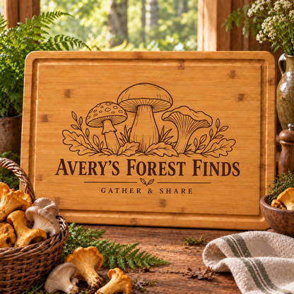 Mushroom Forager Cutting Board