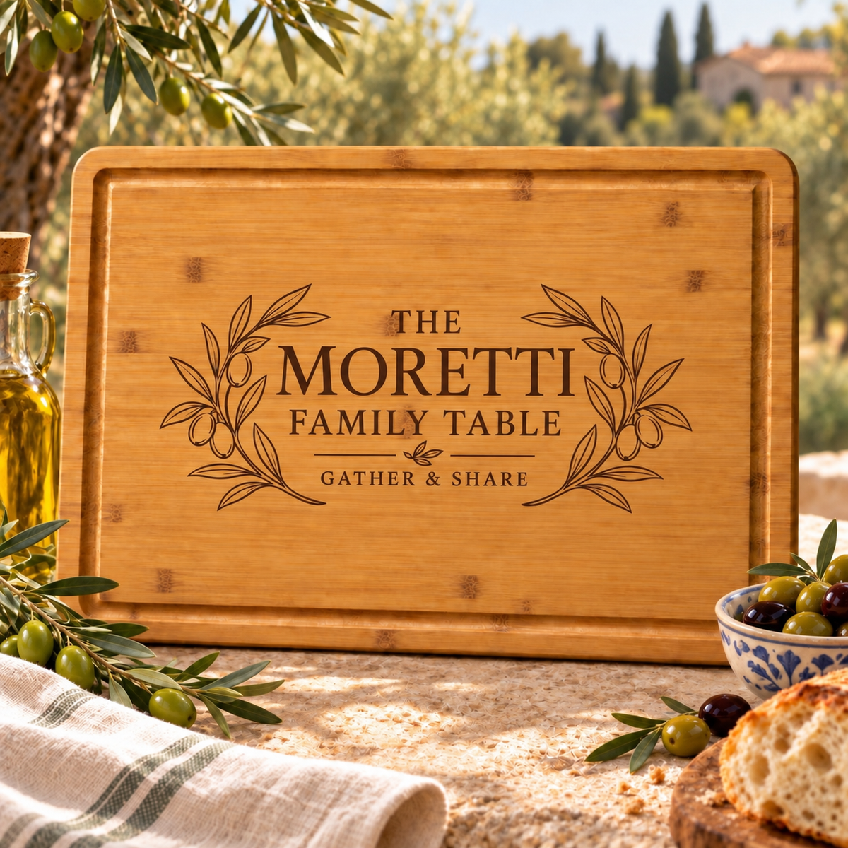 Olive Grove Family Cutting Board