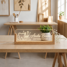 Personalized Orthodontist LED Desk Nameplate