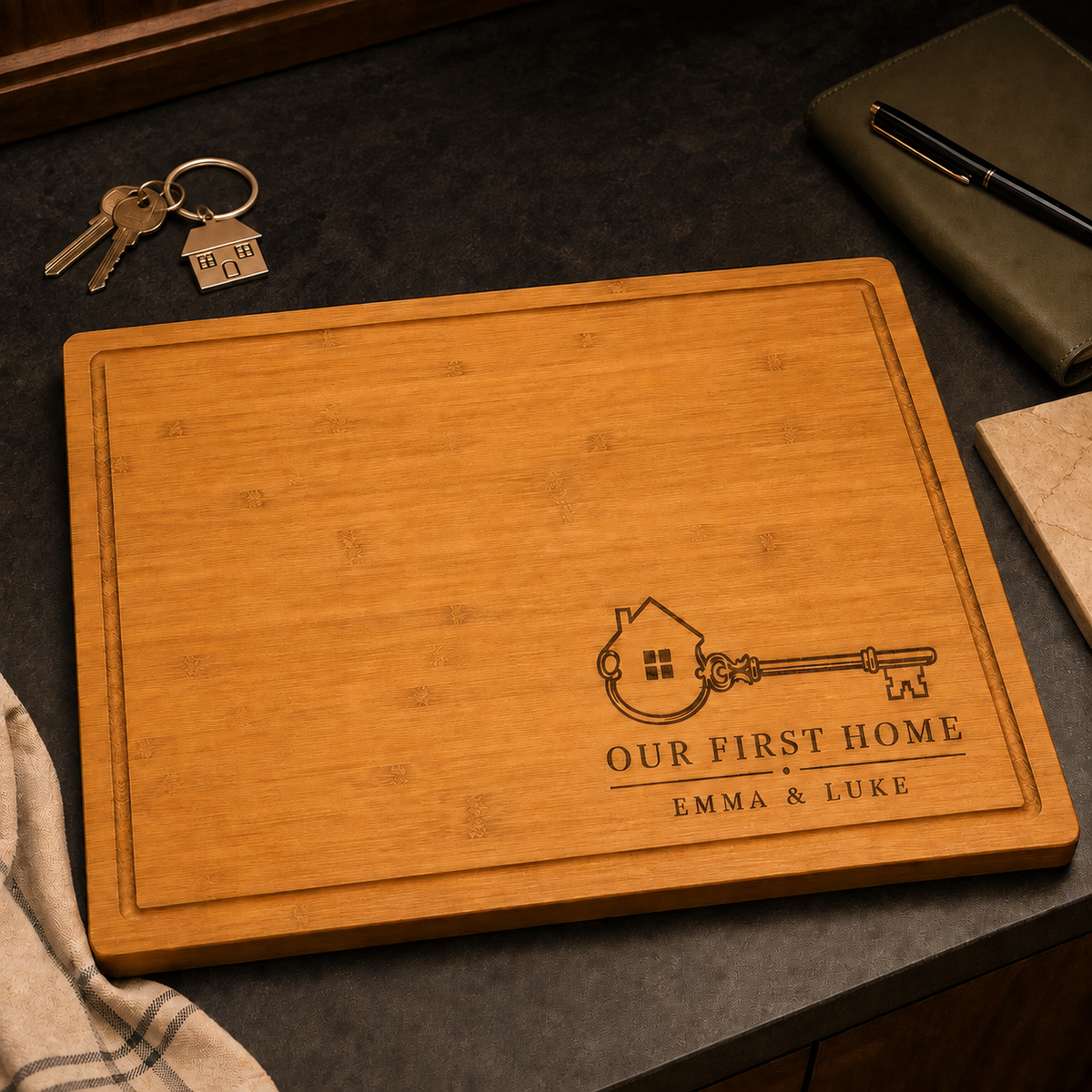Our First Home Bamboo Cutting Board