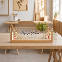 Personalized Hair Stylist LED Desk Nameplate