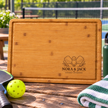 Pickleball Couple Cutting Board