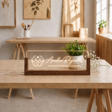 Personalized Professional Counselor LED Nameplate