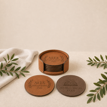 Retirement Leatherette Coasters