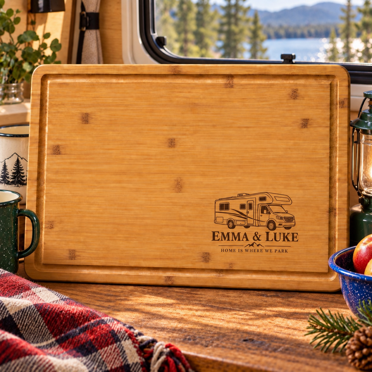 RV Couple Cutting Board