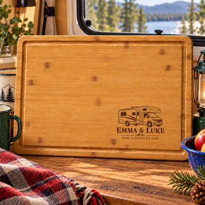 RV Couple Cutting Board