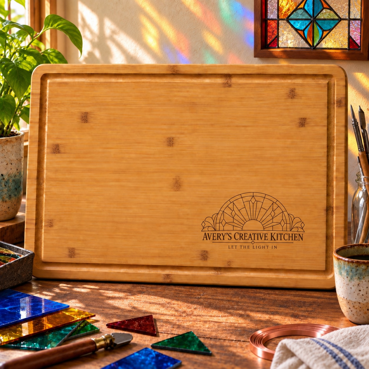 Stained Glass Artist Cutting Board