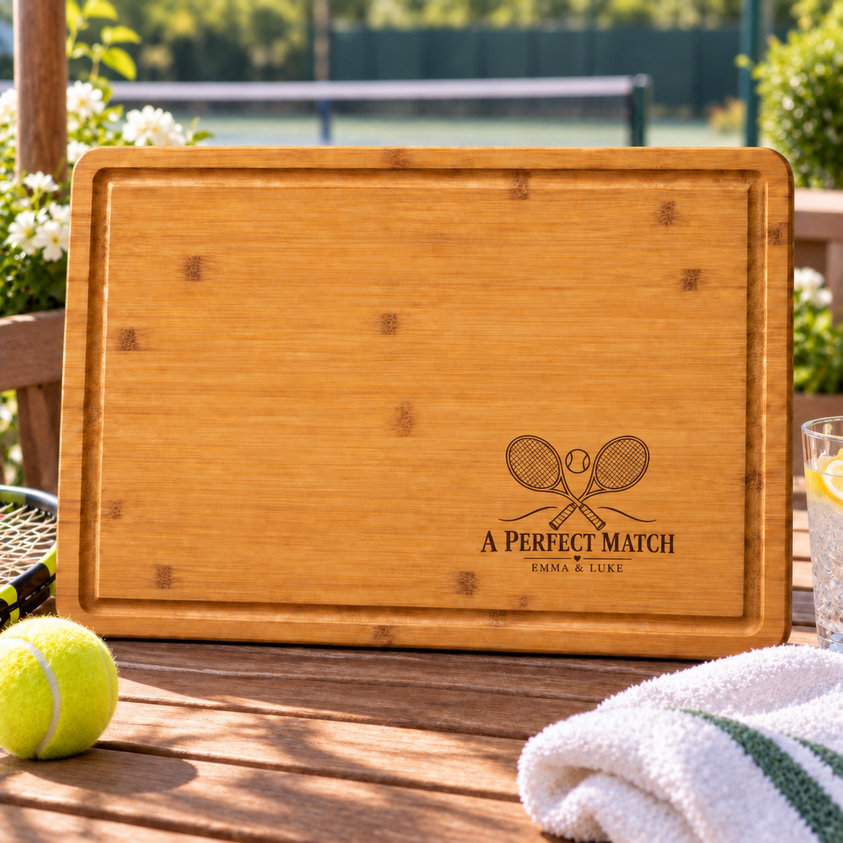 Tennis Doubles Partners Cutting Board