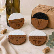 Wine Marble & Wood Coasters